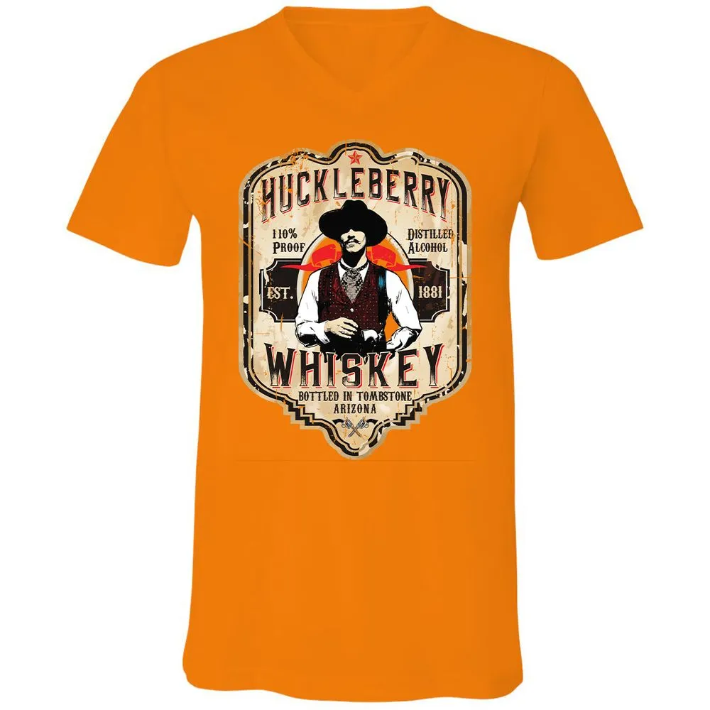 Unisex V-Neck T-Shirt - 2D9RNFH2 - Orange - 11