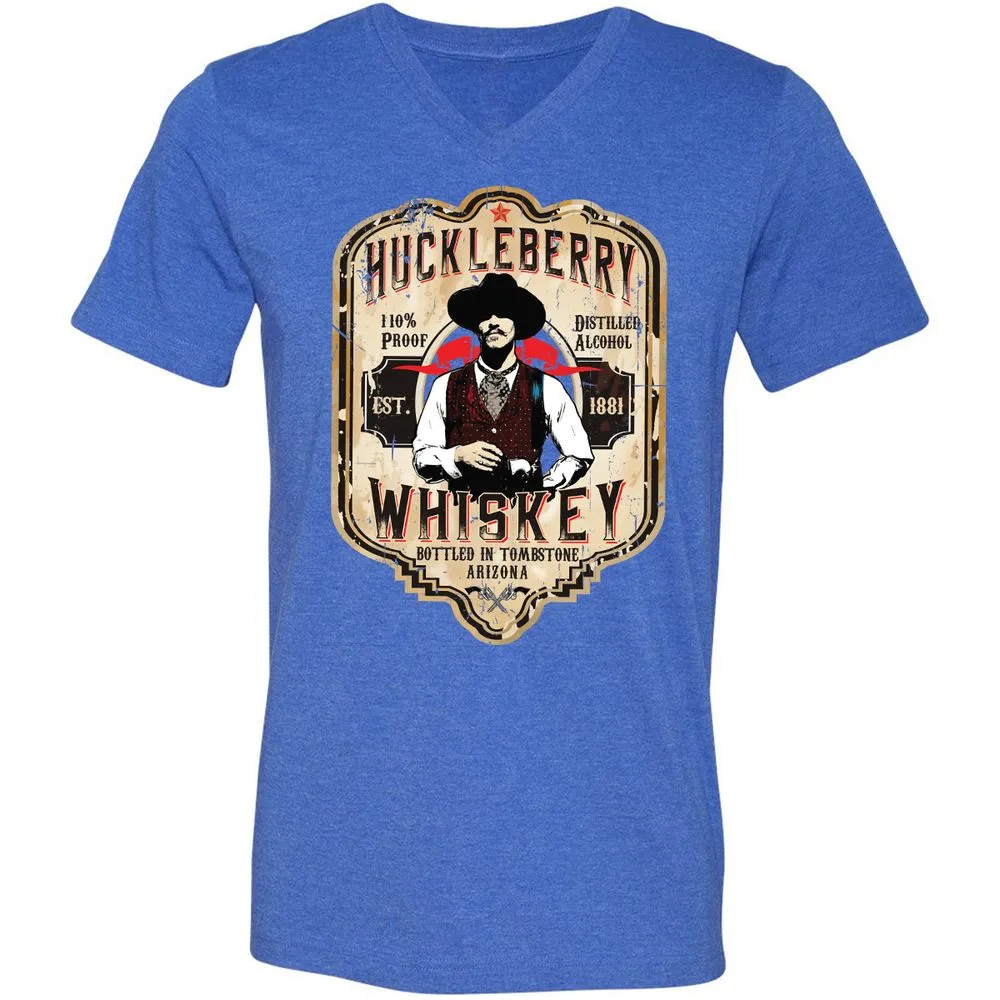 Unisex V-Neck T-Shirt - 2D9RNFH2 - Heather True Royal - 14