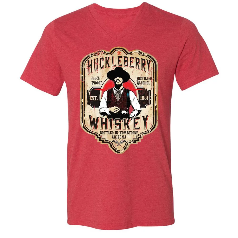 Unisex V-Neck T-Shirt - 2D9RNFH2 - Heather Red - 16