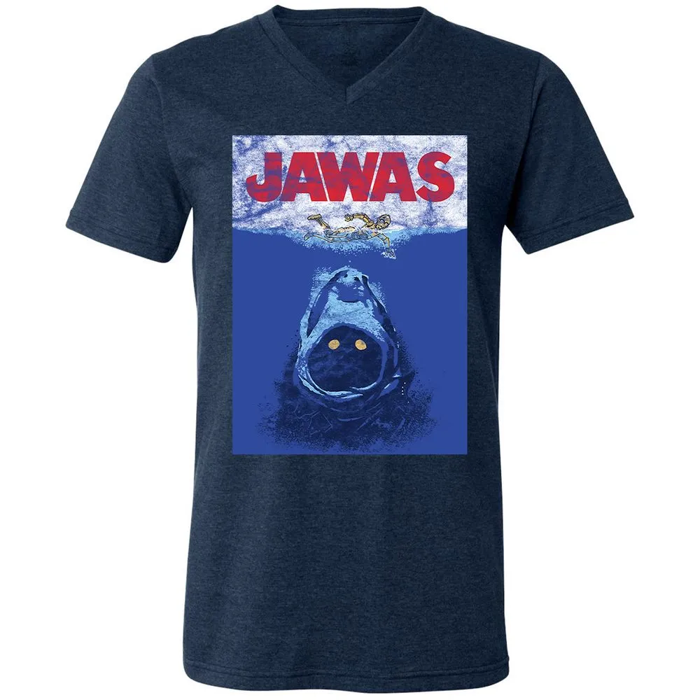 Unisex V-Neck T-Shirt - BYZG3GRD - Heather Navy - 15