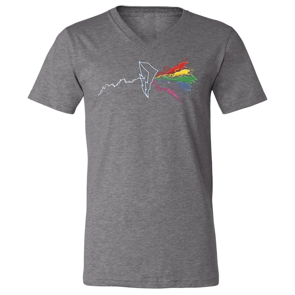Unisex V-Neck T-Shirt - EM1HK1K8 - Deep Heather - 13