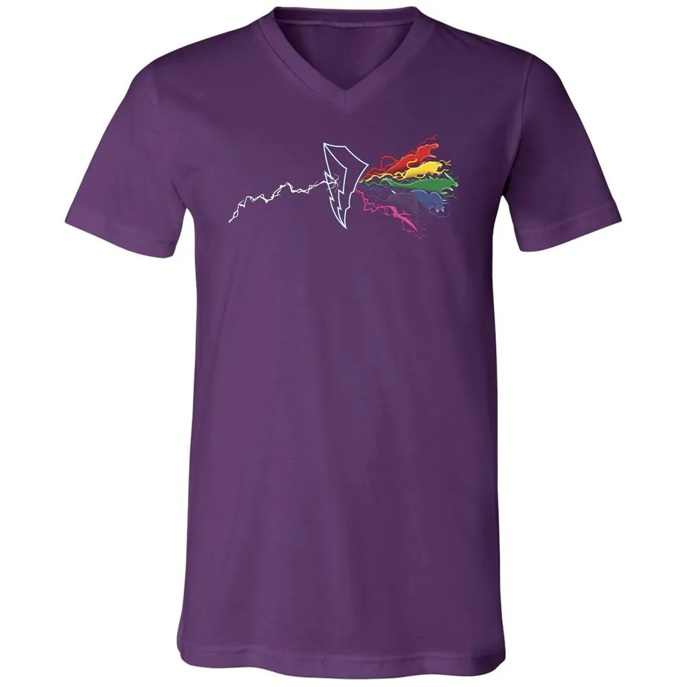 Unisex V-Neck T-Shirt - EM1HK1K8 - Team Purple - 9