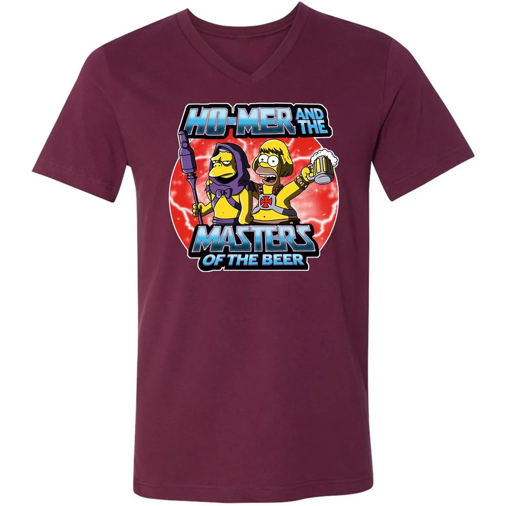 Unisex V-Neck T-Shirt - UE5557KE - Maroon - 6