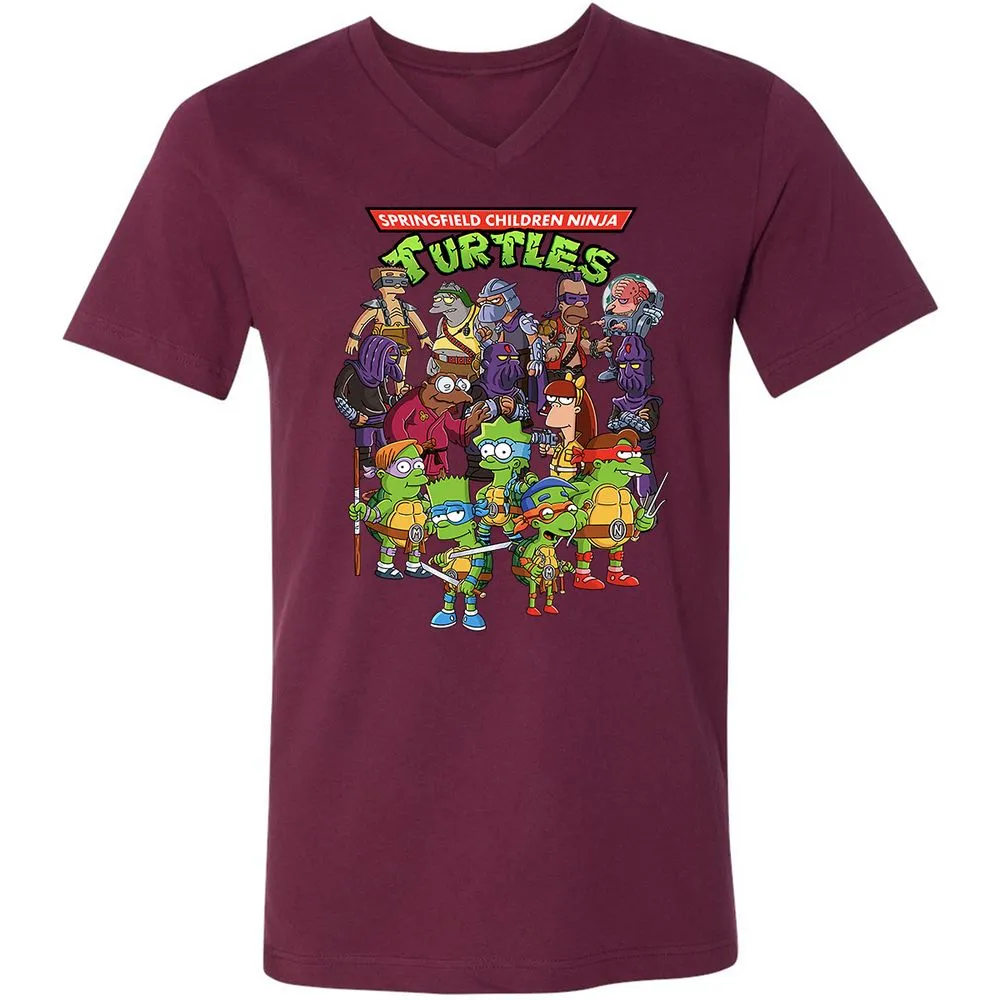 Unisex V-Neck T-Shirt - S466M8R5 - Maroon - 6