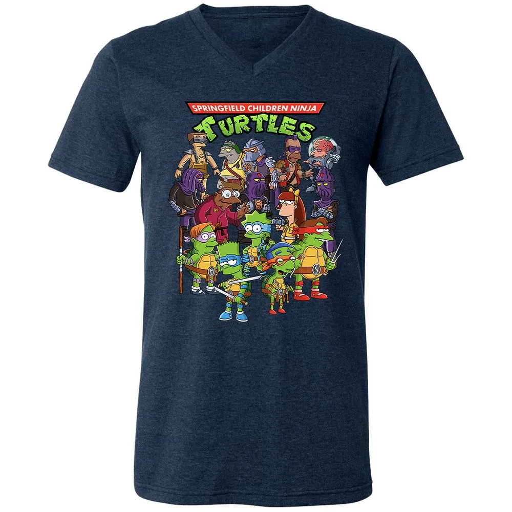 Unisex V-Neck T-Shirt - S466M8R5 - Heather Navy - 15