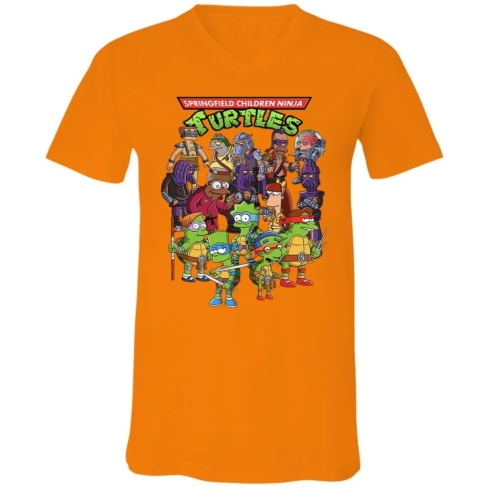Unisex V-Neck T-Shirt - S466M8R5 - Orange - 11