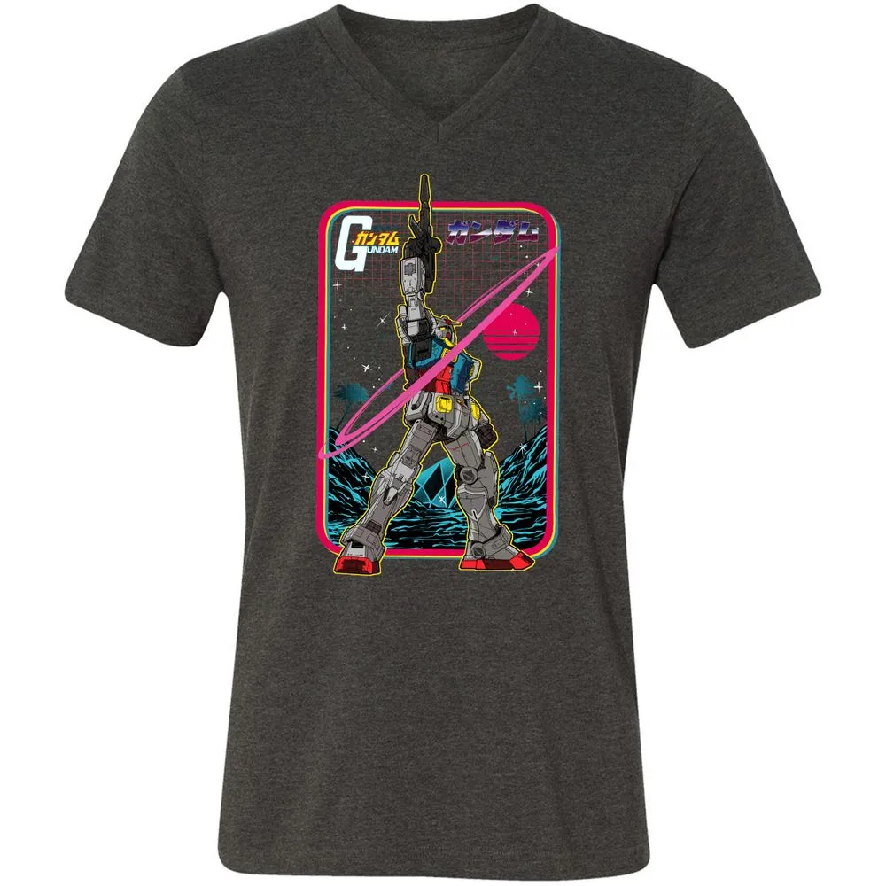 Unisex V-Neck T-Shirt - P5HGFWZ9 - Dark Grey Heather - 8