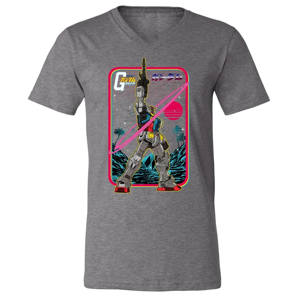 Unisex V-Neck T-Shirt - P5HGFWZ9 - Deep Heather - 13