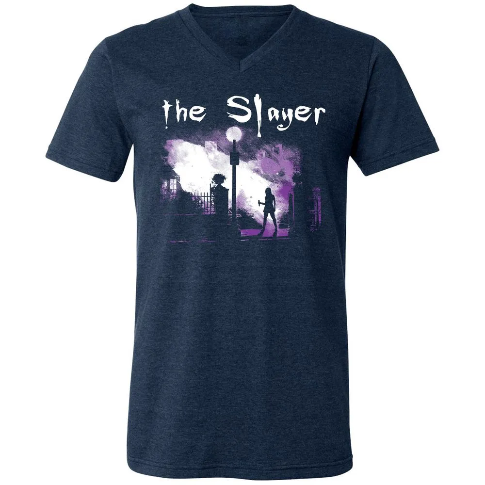 Unisex V-Neck T-Shirt - FD8ZQUEQ - Heather Navy - 15