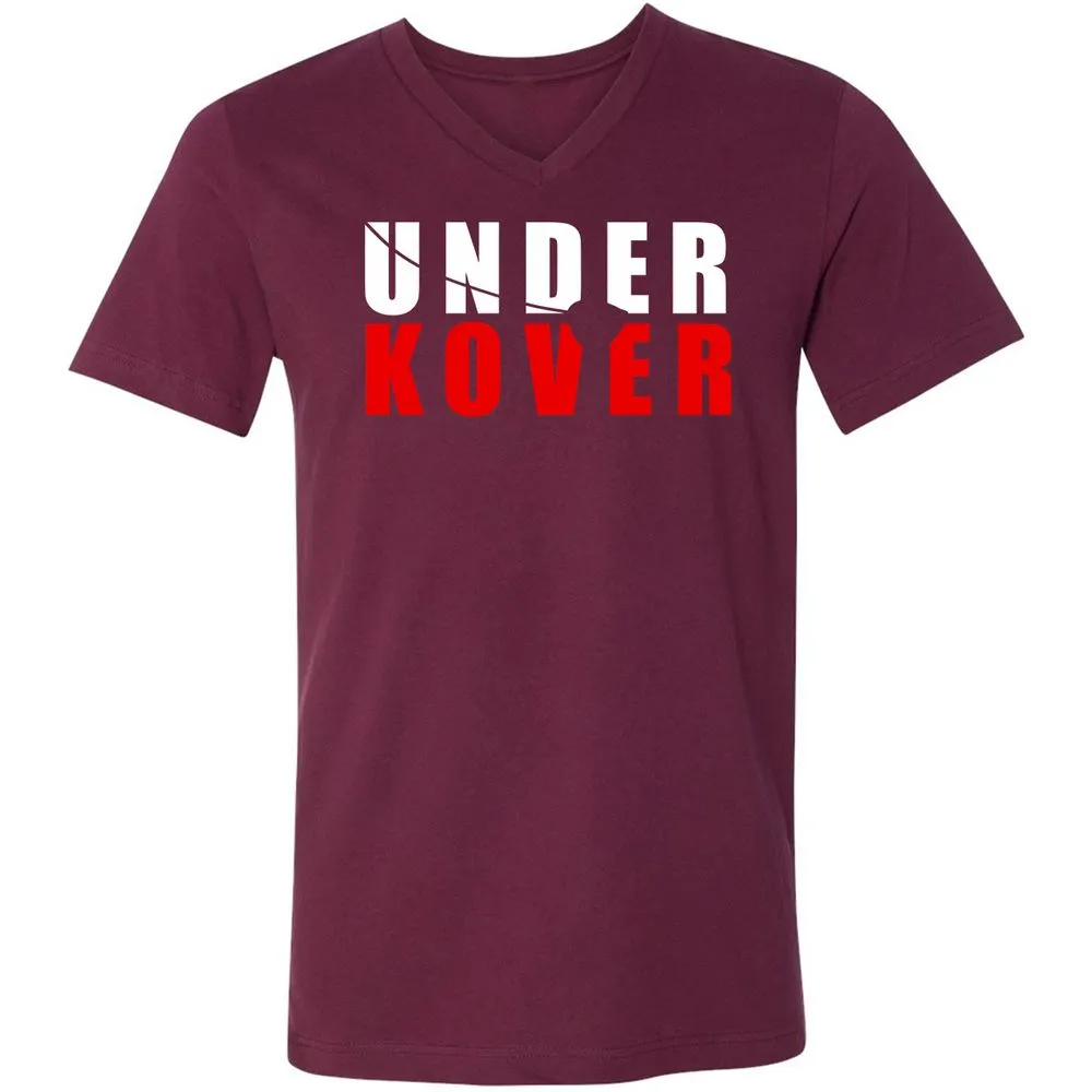 Unisex V-Neck T-Shirt - 6NPCT7XV - Maroon - 6