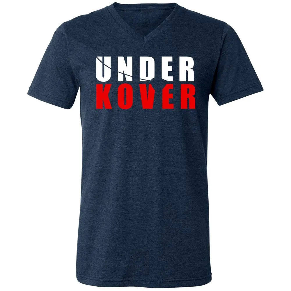Unisex V-Neck T-Shirt - 6NPCT7XV - Heather Navy - 15