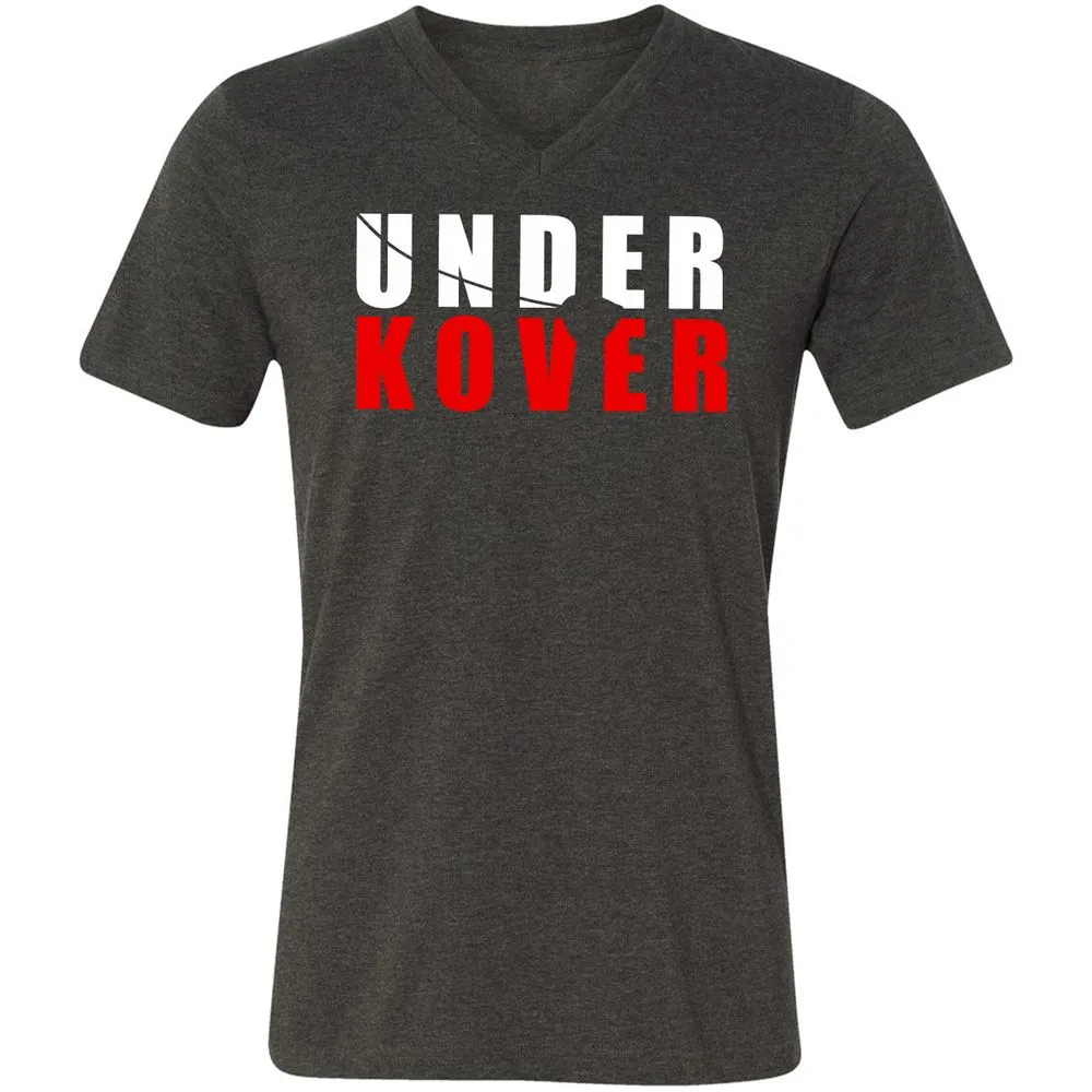 Unisex V-Neck T-Shirt - 6NPCT7XV - Dark Grey Heather - 8