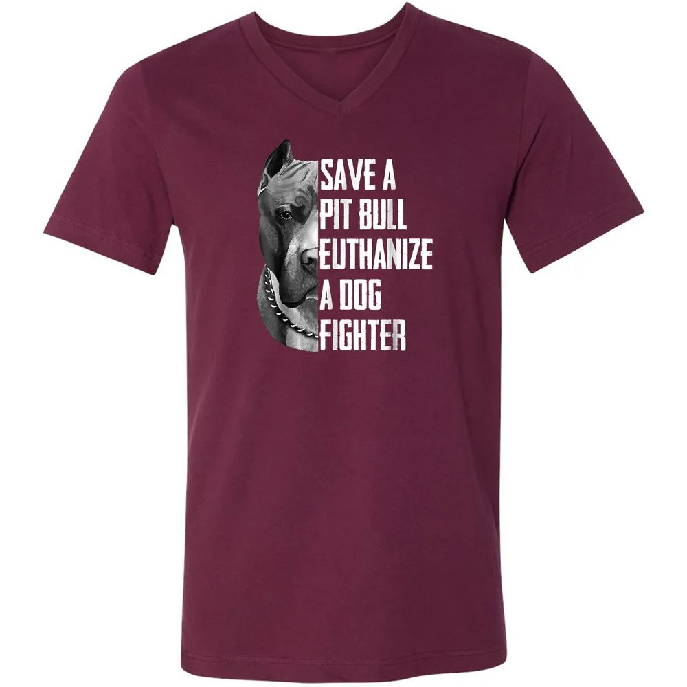 Unisex V-Neck T-Shirt - MUPVT1G3 - Maroon - 6