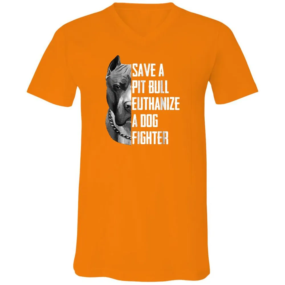 Unisex V-Neck T-Shirt - MUPVT1G3 - Orange - 11