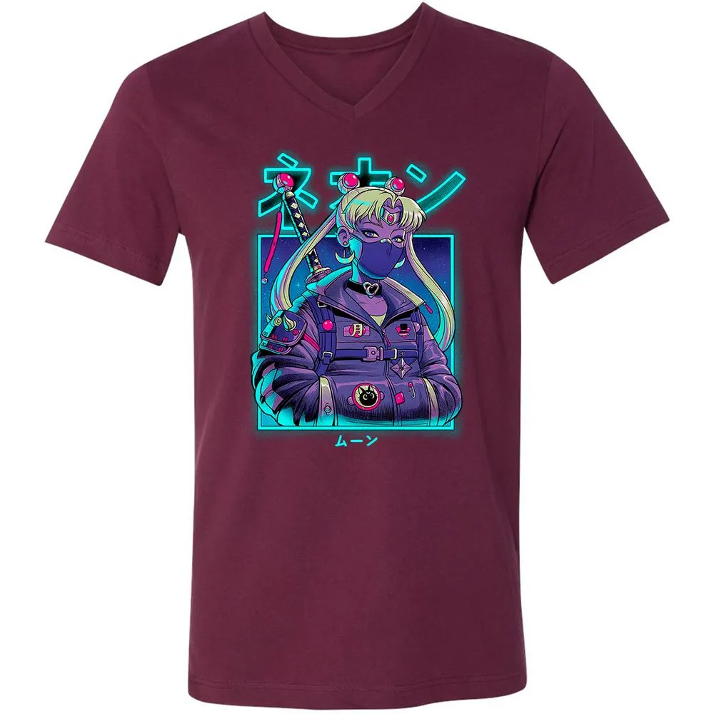 Unisex V-Neck T-Shirt - JZQ5PPGN - Maroon - 6