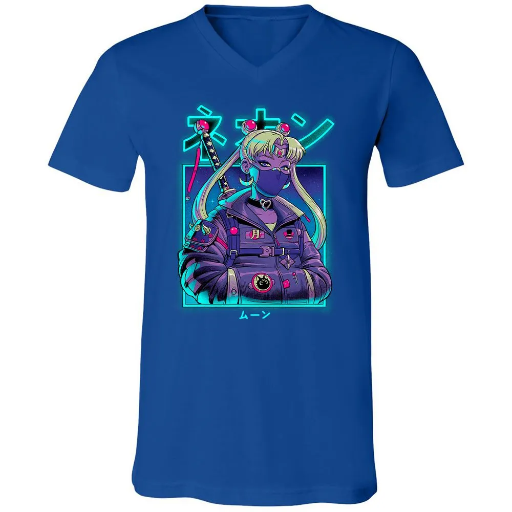 Unisex V-Neck T-Shirt - JZQ5PPGN - True Royal - 4