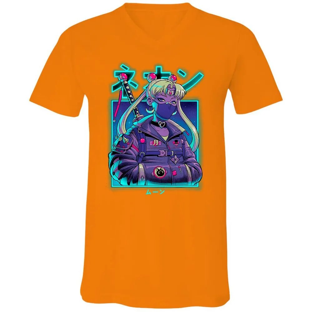 Unisex V-Neck T-Shirt - JZQ5PPGN - Orange - 11