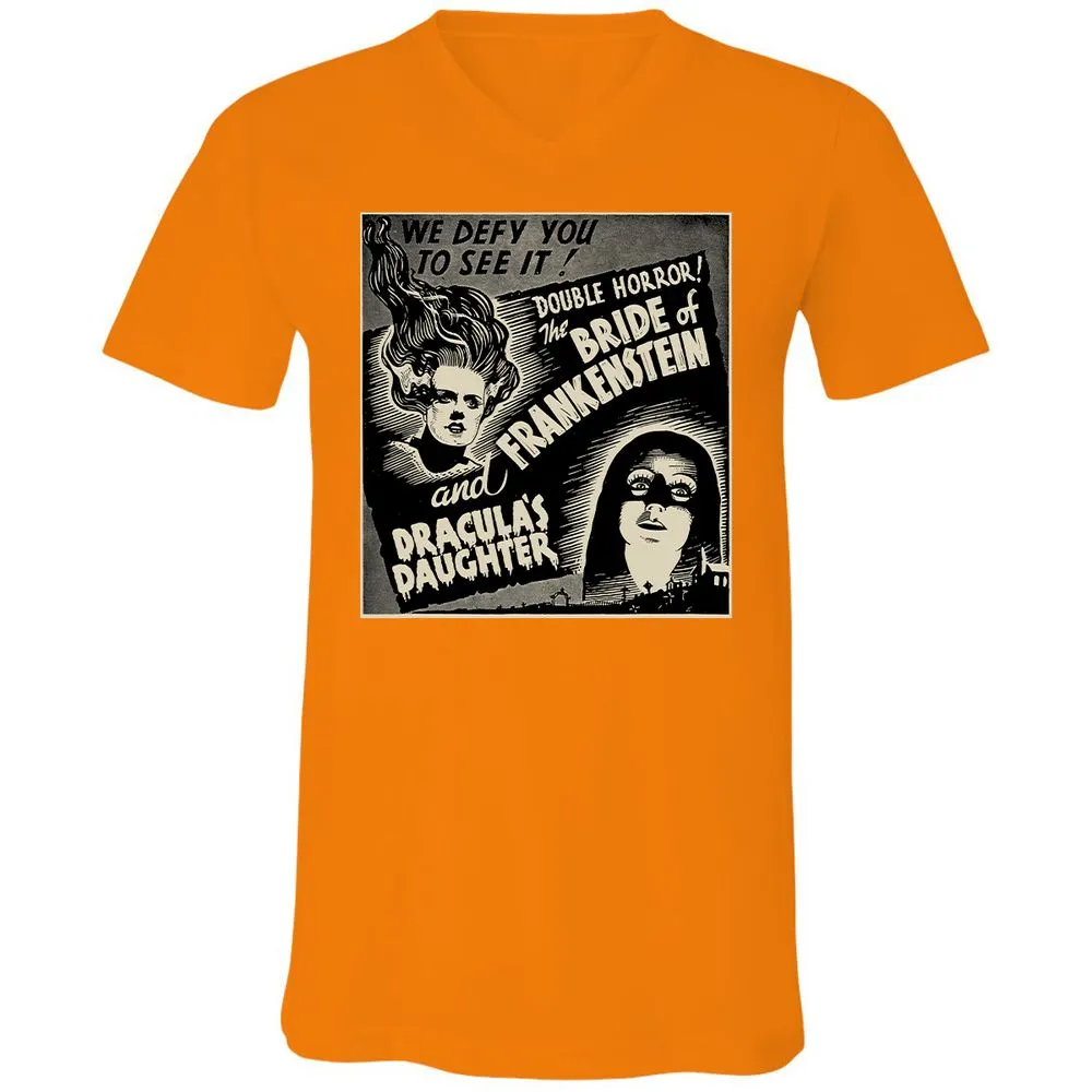 Unisex V-Neck T-Shirt - FJUCTP85 - Orange - 11