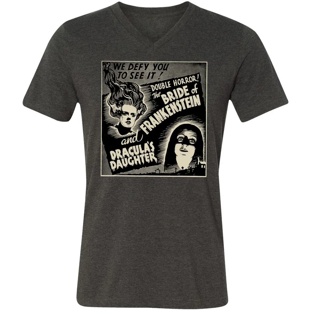 Unisex V-Neck T-Shirt - FJUCTP85 - Dark Grey Heather - 8