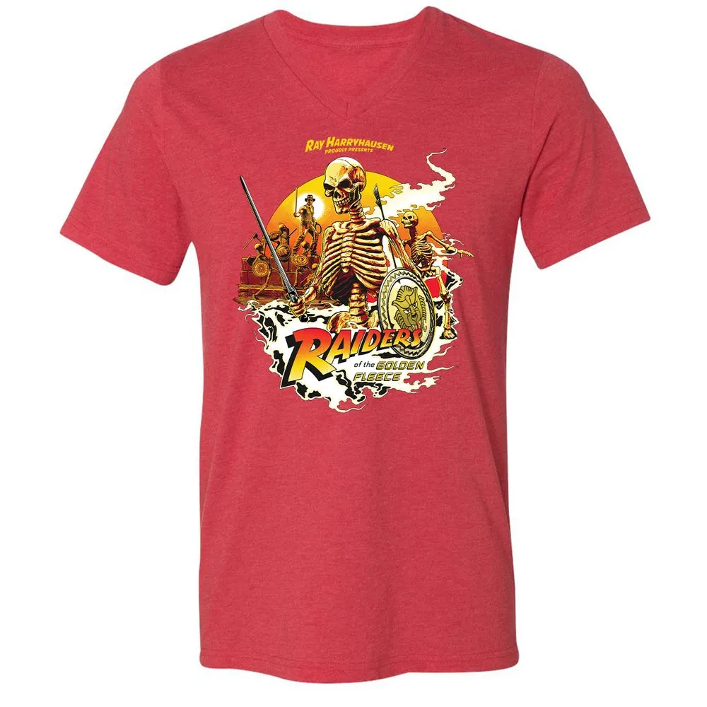 Unisex V-Neck T-Shirt - W55S8R8G - Heather Red - 16