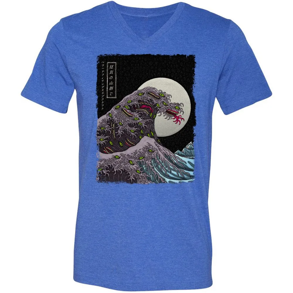 Unisex V-Neck T-Shirt - WYNGAWN9 - Heather True Royal - 14