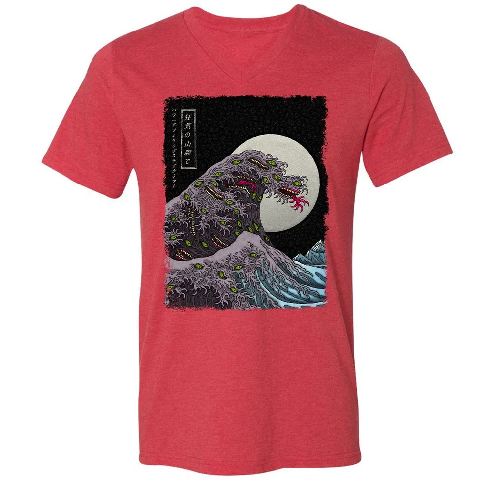 Unisex V-Neck T-Shirt - WYNGAWN9 - Heather Red - 16
