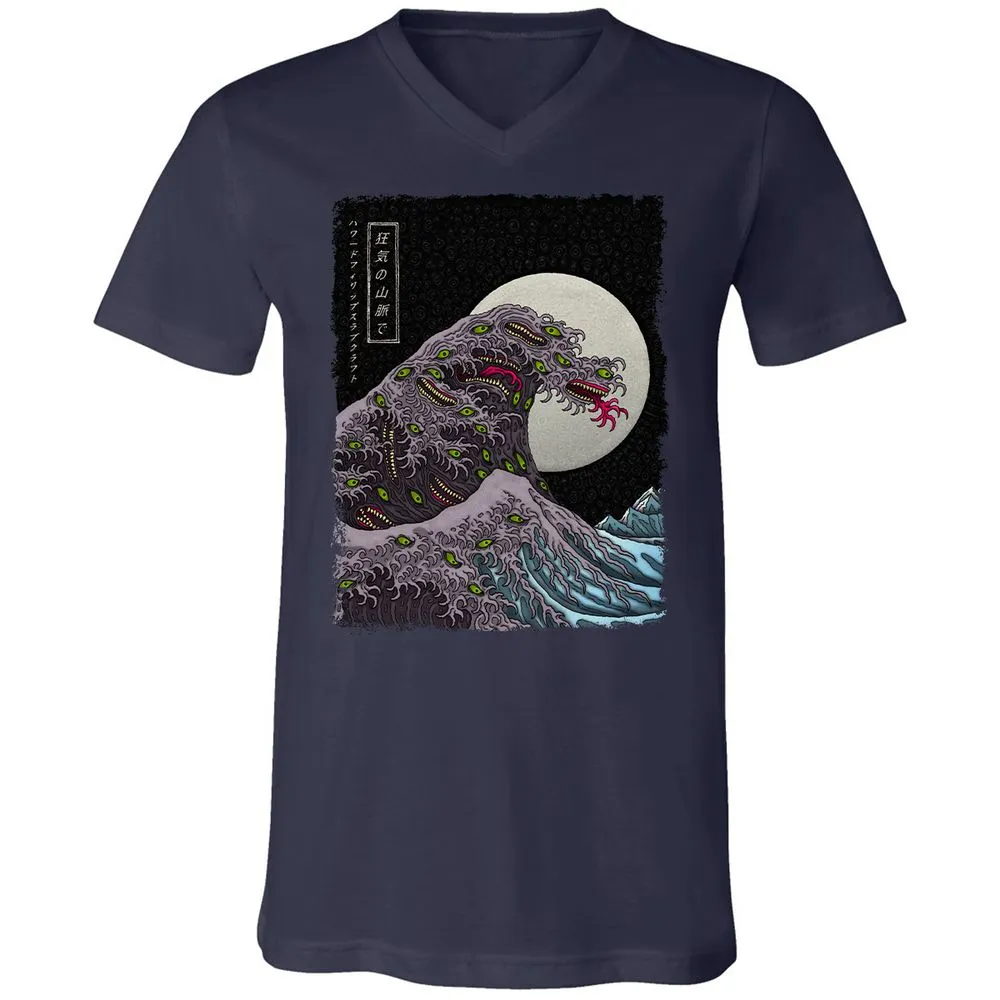 Unisex V-Neck T-Shirt - WYNGAWN9 - Navy - 2
