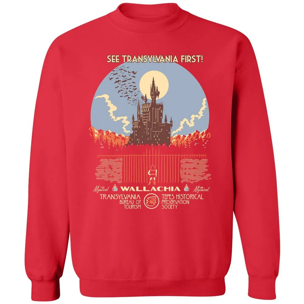 Classic Unisex Sweatshirt - T9B4YLAE - Red - 5