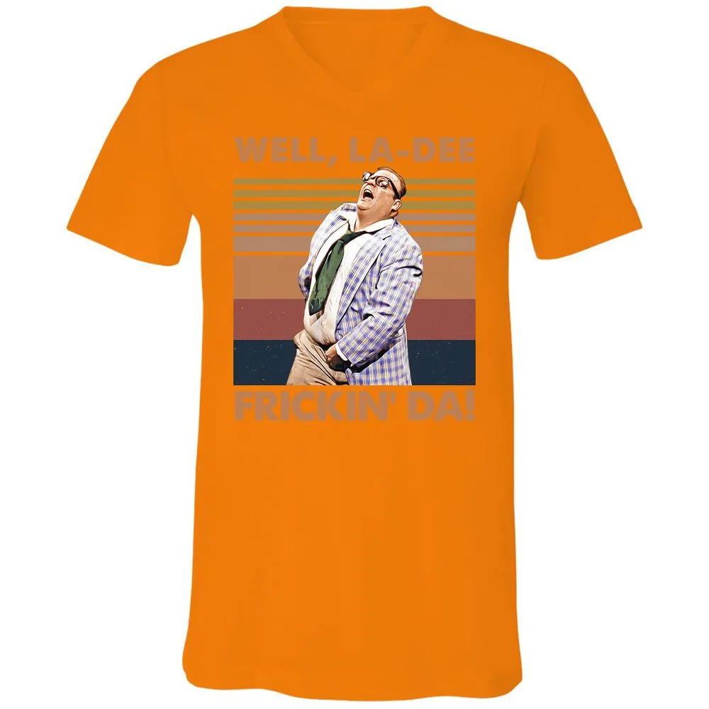 Unisex V-Neck T-Shirt - 7AF4PCDE - Orange - 11