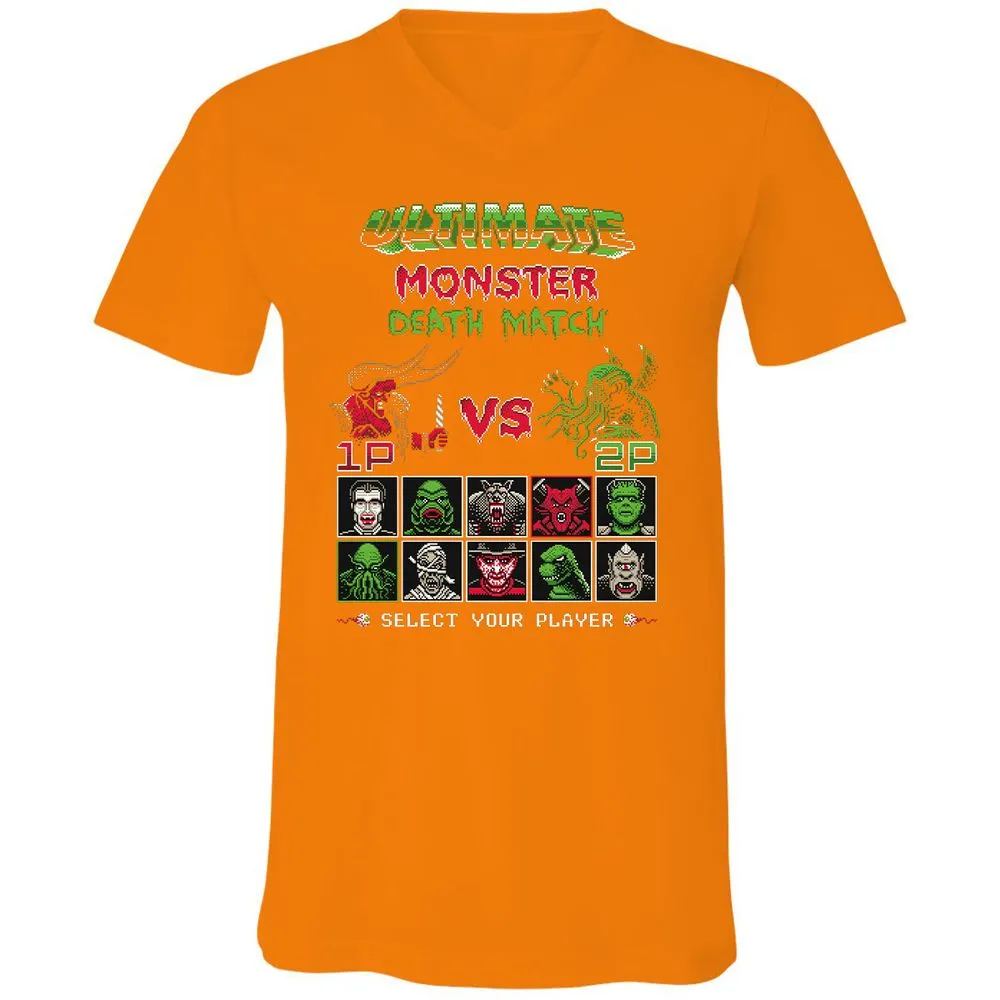 Unisex V-Neck T-Shirt - CETDZB2M - Orange - 11