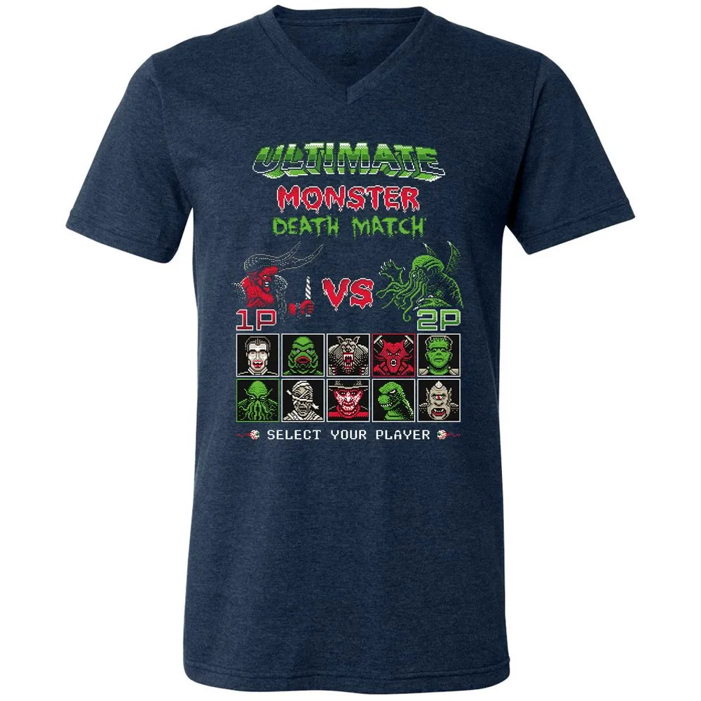 Unisex V-Neck T-Shirt - CETDZB2M - Heather Navy - 15