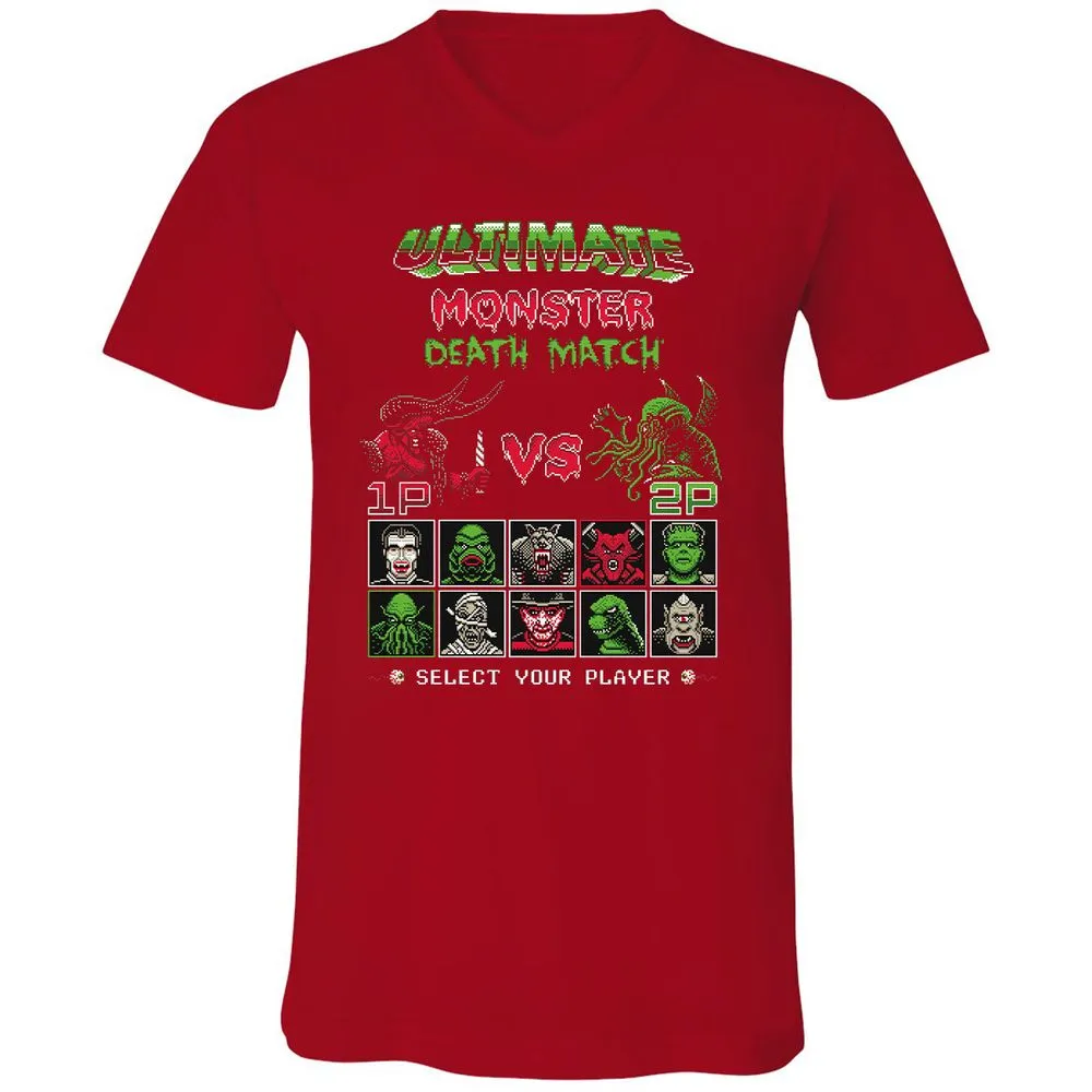 Unisex V-Neck T-Shirt - CETDZB2M - Red - 3