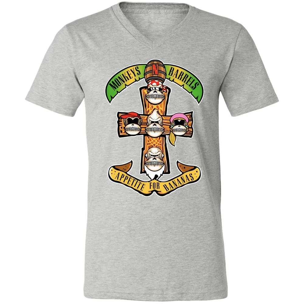 Unisex V-Neck T-Shirt - YR9YFCZ7 - Athletic Heather - 7