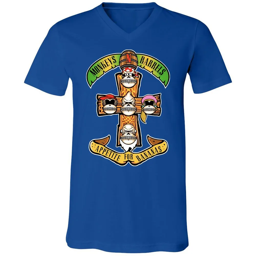 Unisex V-Neck T-Shirt - YR9YFCZ7 - True Royal - 4