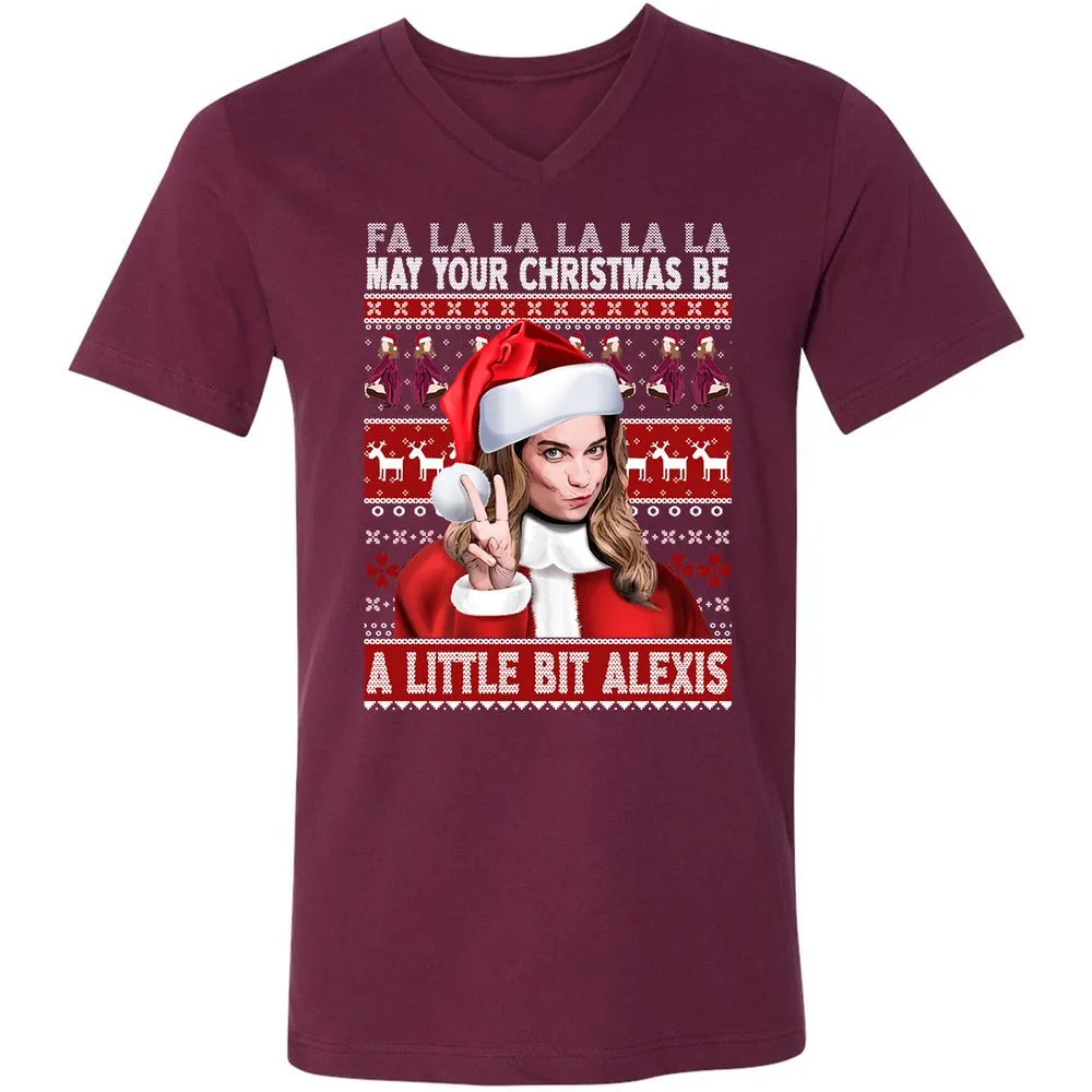 Unisex V-Neck T-Shirt - 56632TU2 - Maroon - 6