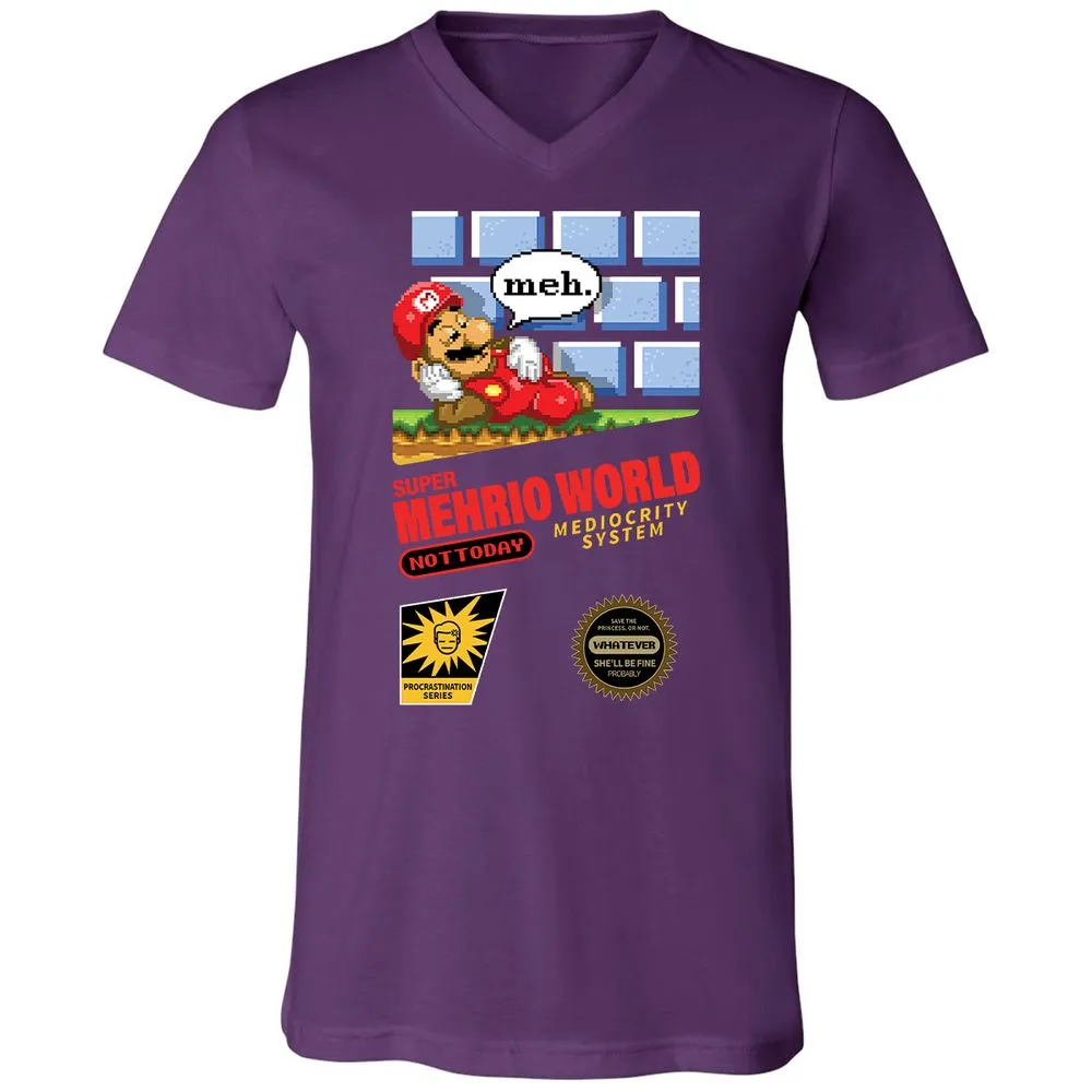 Unisex V-Neck T-Shirt - AXQLR876 - Team Purple - 9