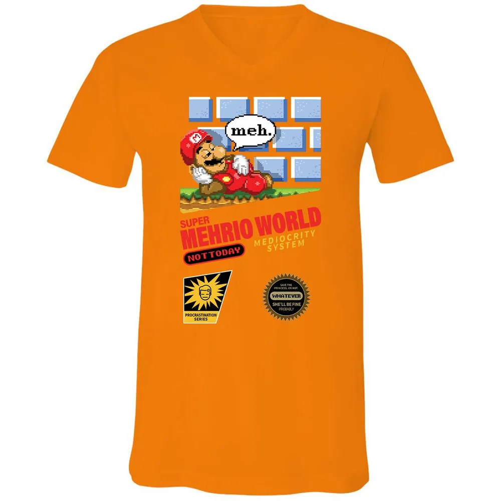 Unisex V-Neck T-Shirt - AXQLR876 - Orange - 11