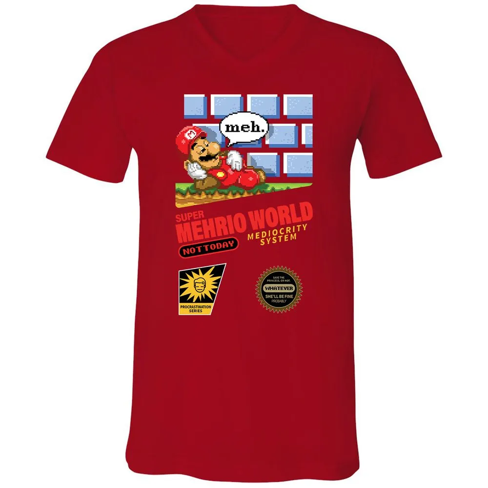 Unisex V-Neck T-Shirt - AXQLR876 - Red - 3