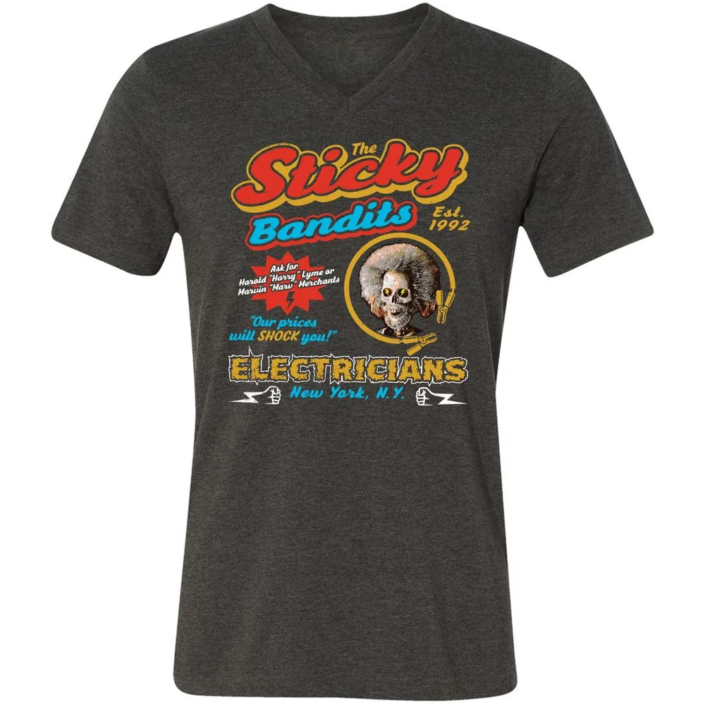Unisex V-Neck T-Shirt - KJF7PV6Q - Dark Grey Heather - 8