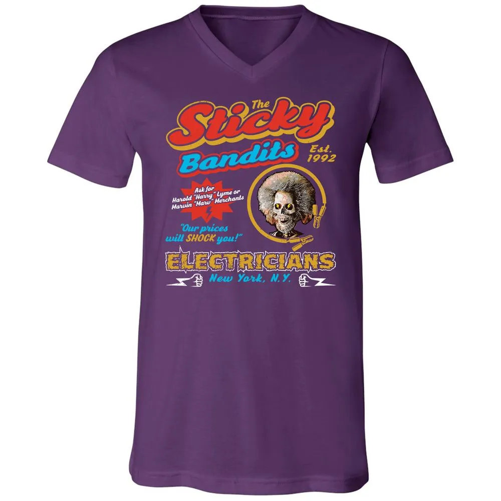 Unisex V-Neck T-Shirt - KJF7PV6Q - Team Purple - 9