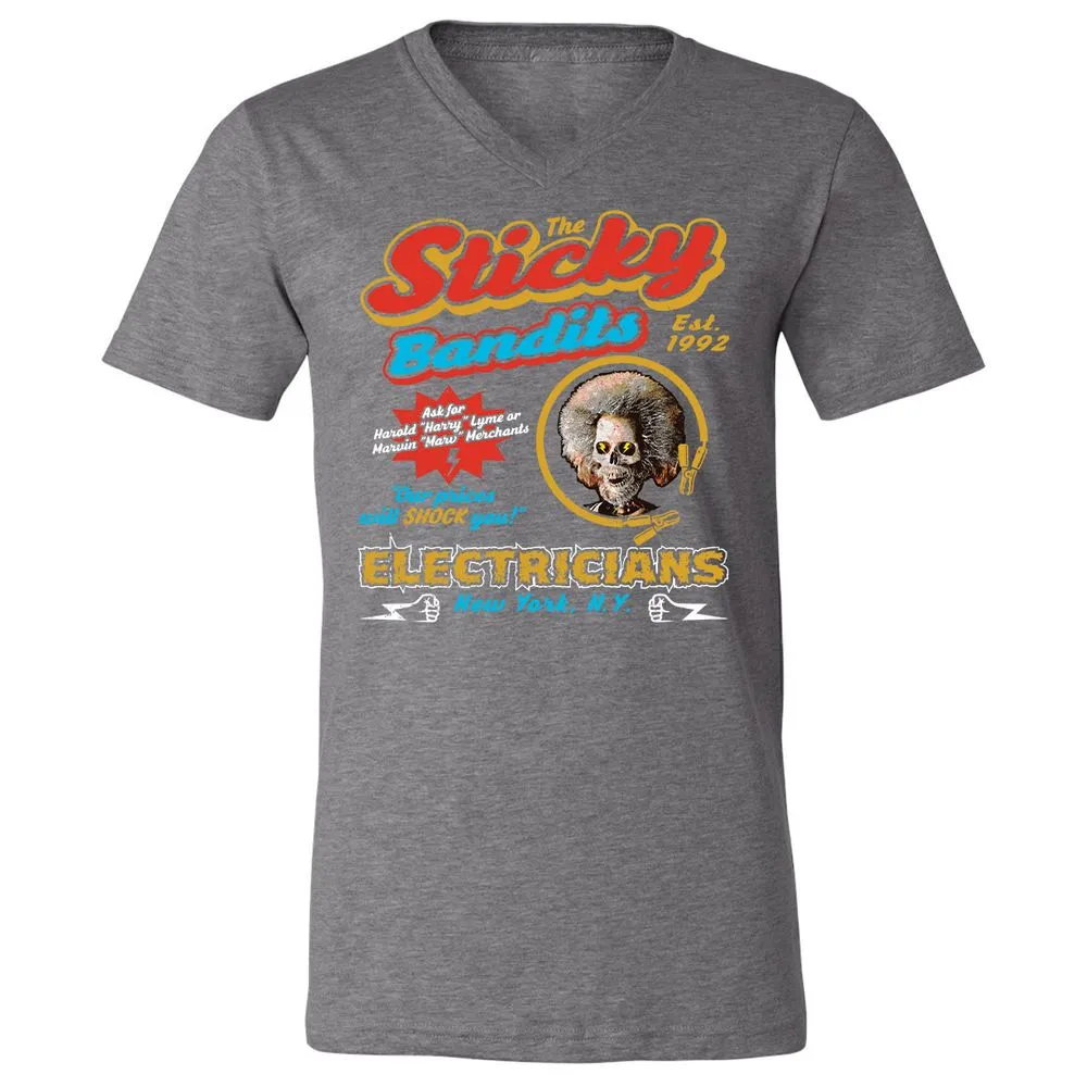 Unisex V-Neck T-Shirt - KJF7PV6Q - Deep Heather - 13