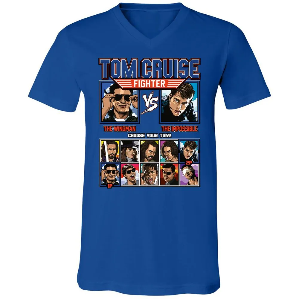Unisex V-Neck T-Shirt - A1P5KMJH - True Royal - 4