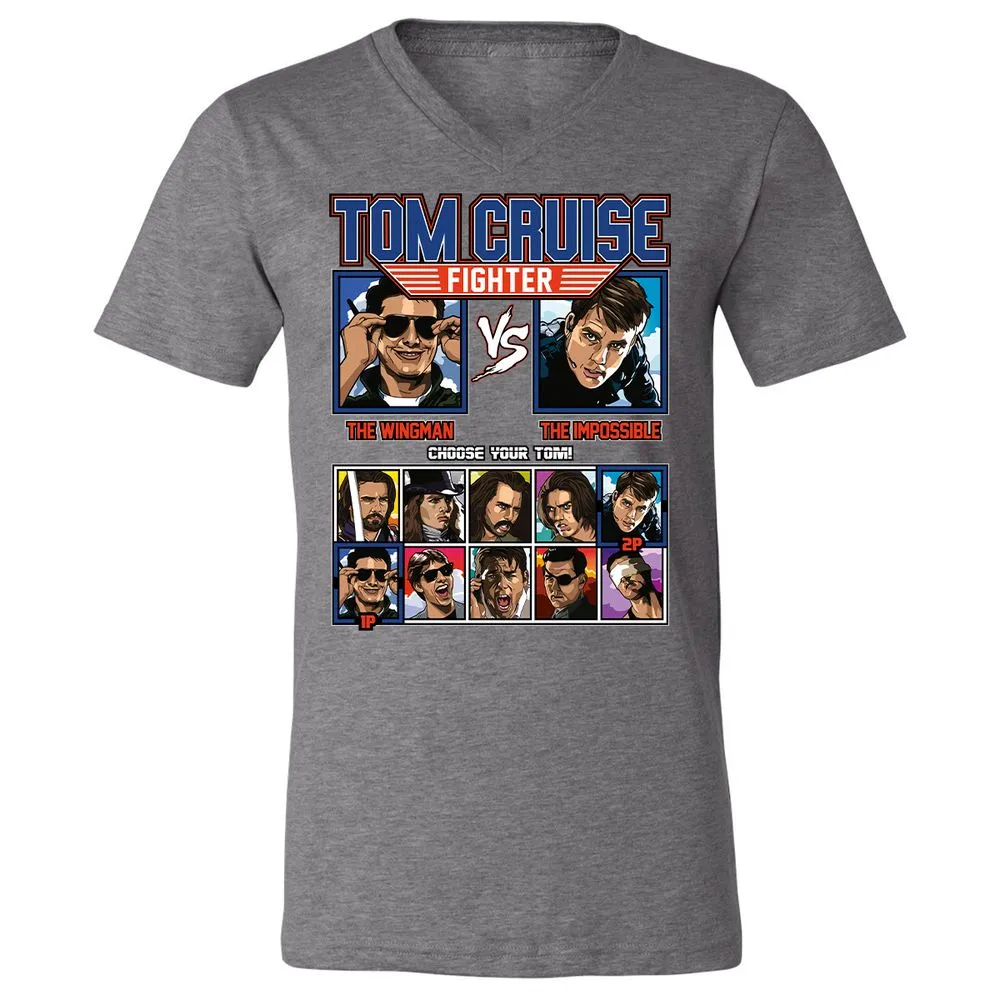 Unisex V-Neck T-Shirt - A1P5KMJH - Deep Heather - 13