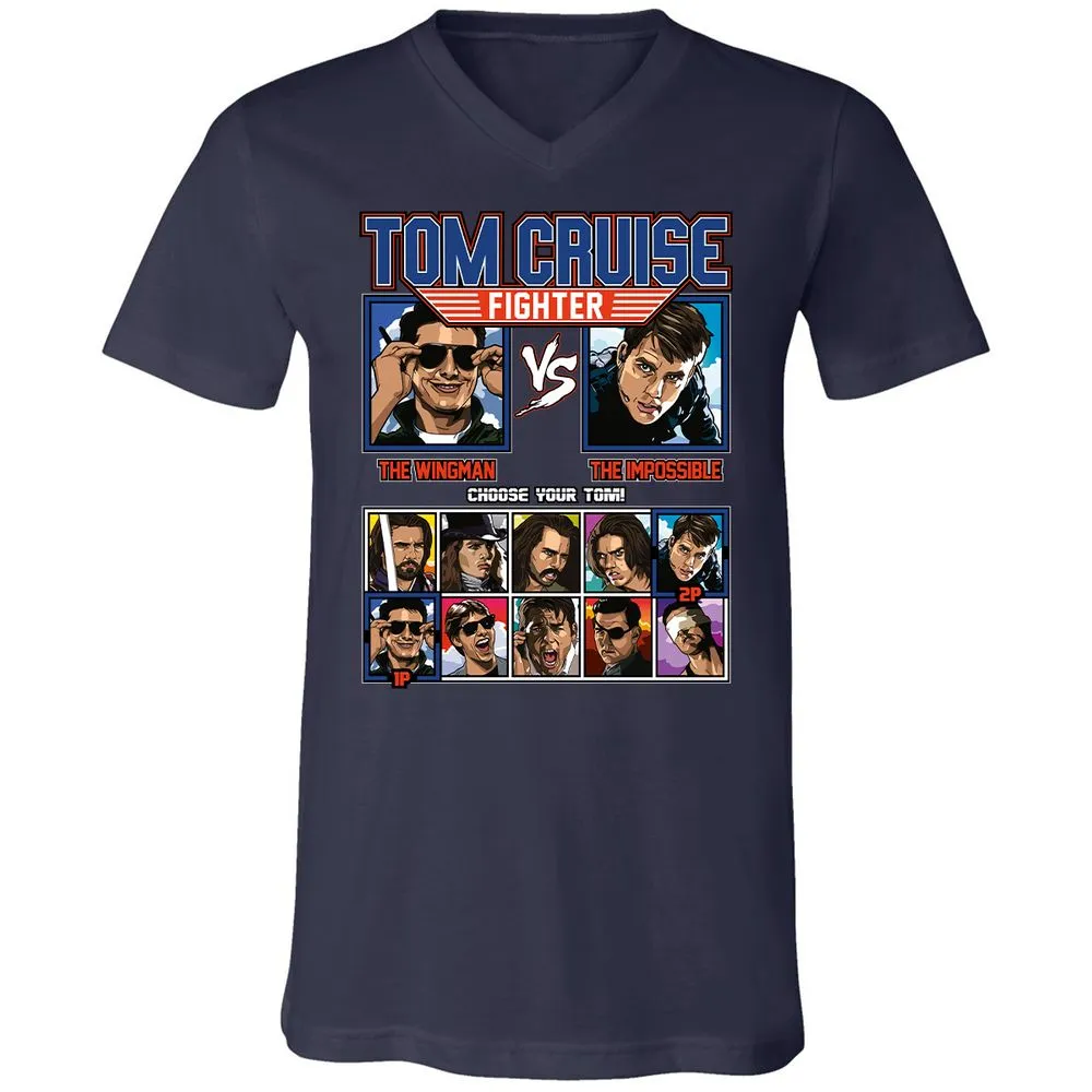 Unisex V-Neck T-Shirt - A1P5KMJH - Navy - 2