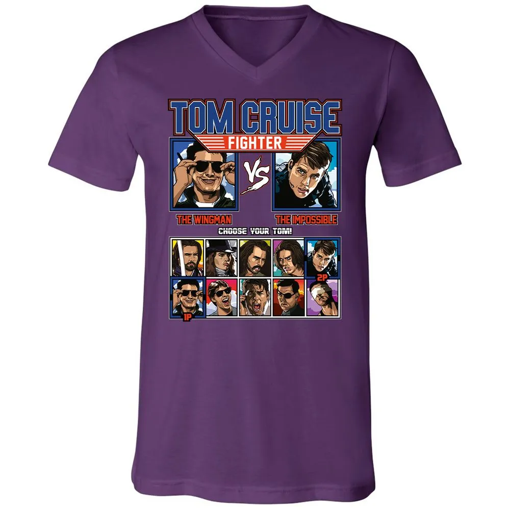 Unisex V-Neck T-Shirt - A1P5KMJH - Team Purple - 9