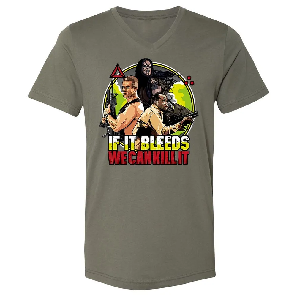 Unisex V-Neck T-Shirt - UPDDK8ZA - Military Green - 10