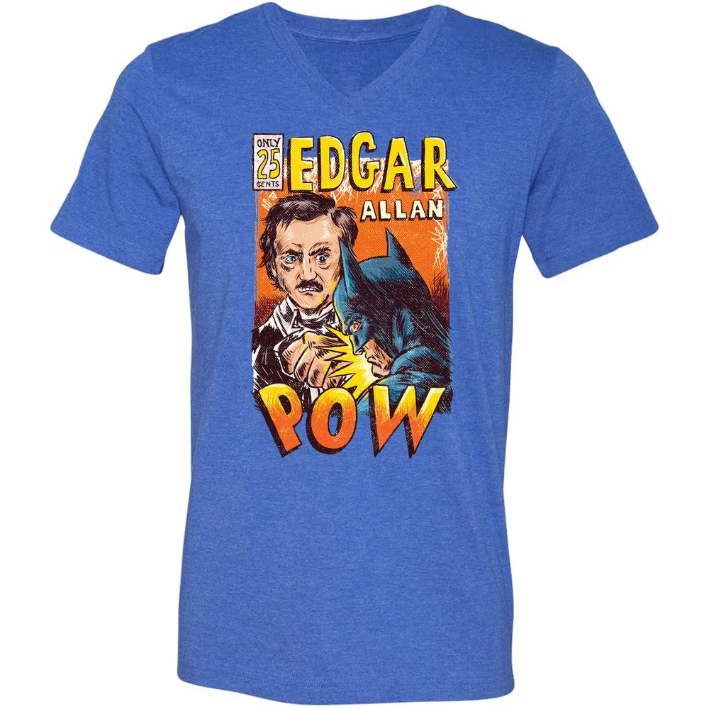Unisex V-Neck T-Shirt - N1PQFWY8 - Heather True Royal - 14
