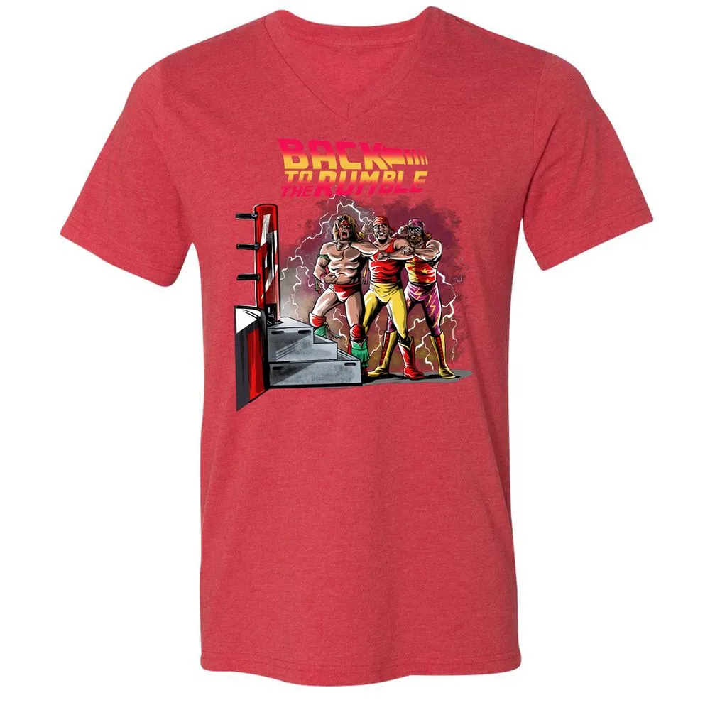 Unisex V-Neck T-Shirt - 6QGVE8BZ - Heather Red - 16