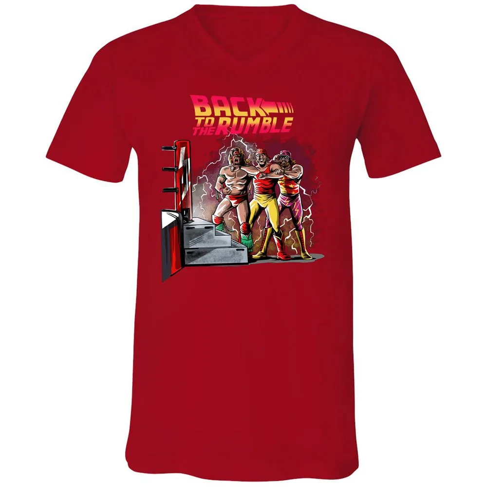 Unisex V-Neck T-Shirt - 6QGVE8BZ - Red - 3