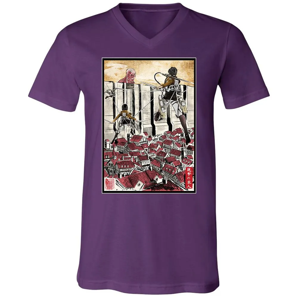 Unisex V-Neck T-Shirt - MYTWWEGZ - Team Purple - 9